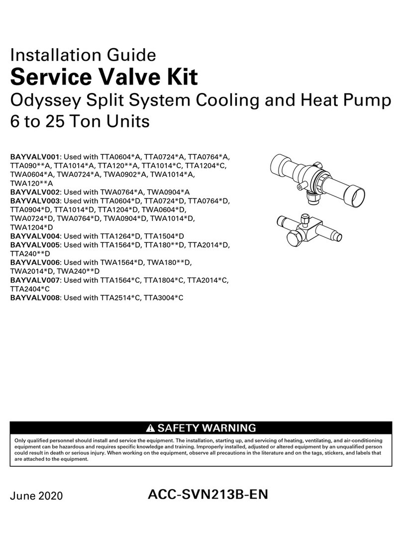 Trane BAYVALV001 User manual Trane BAYVALV001 User manual