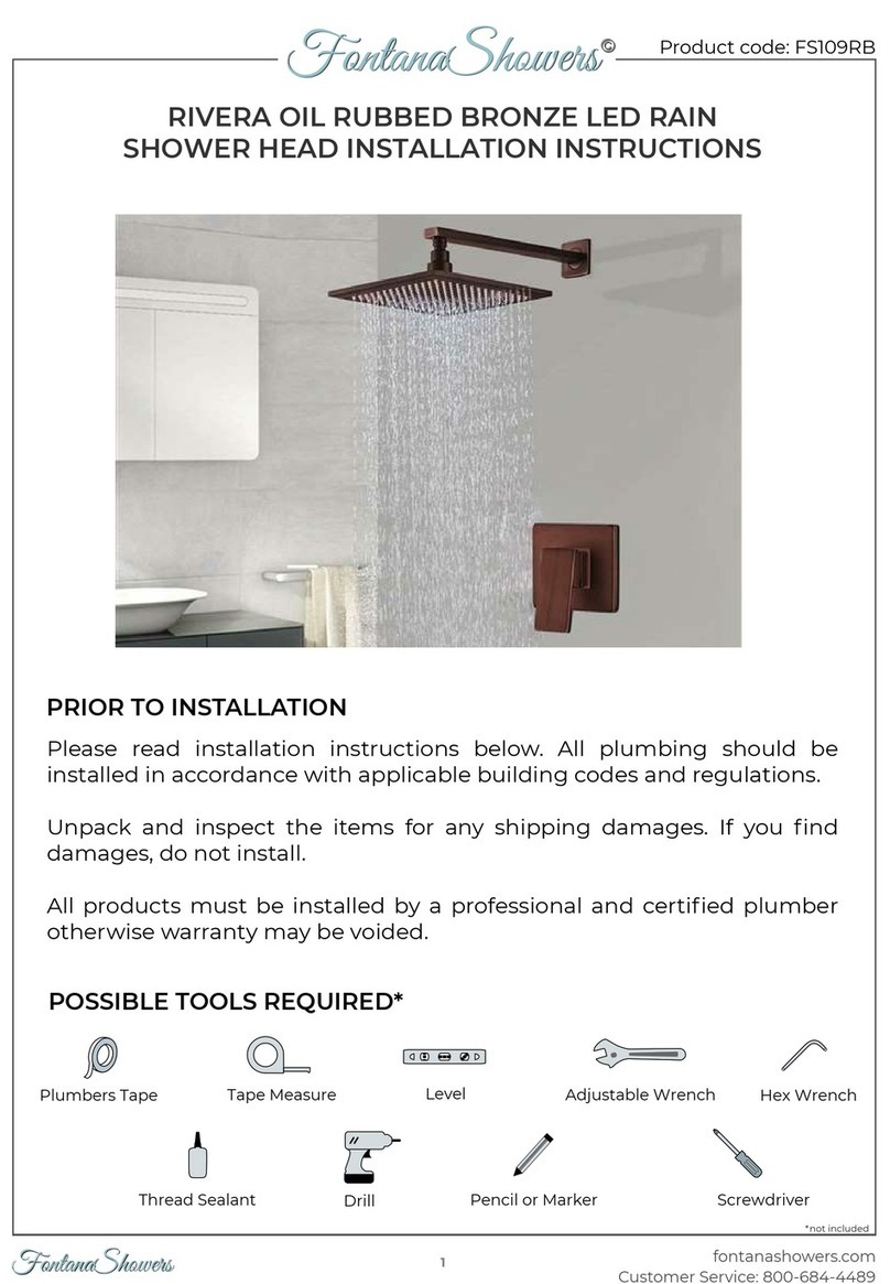 Fontana Showers FS109RB installation instructions