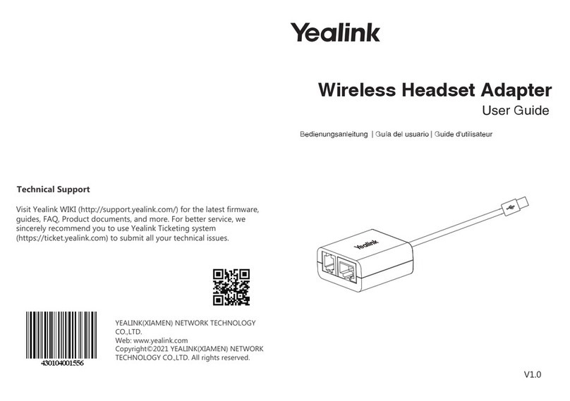 Yealink EHS40 User manual