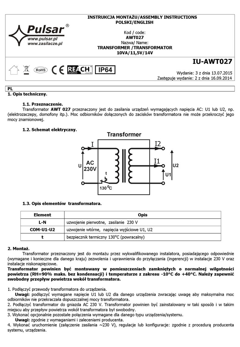 Pulsar AWT027 User manual