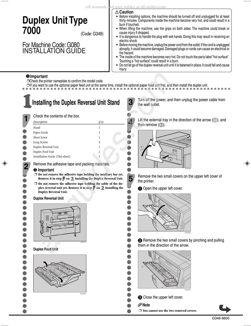 Ricoh Aficio 7000 Series User manual