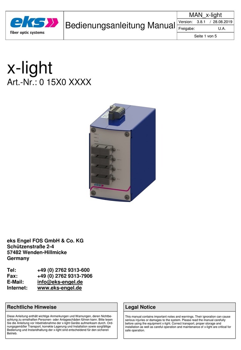 eks x-light 015 Series manual