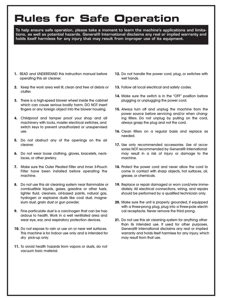 General International PRO TURBO 10-550 instructions