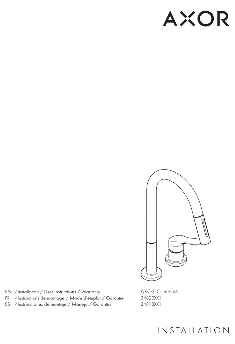 Axor Citterio M 348221 Series User manual