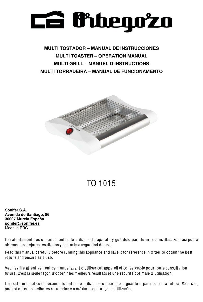 Orbegozo TO 1015 Operation manual