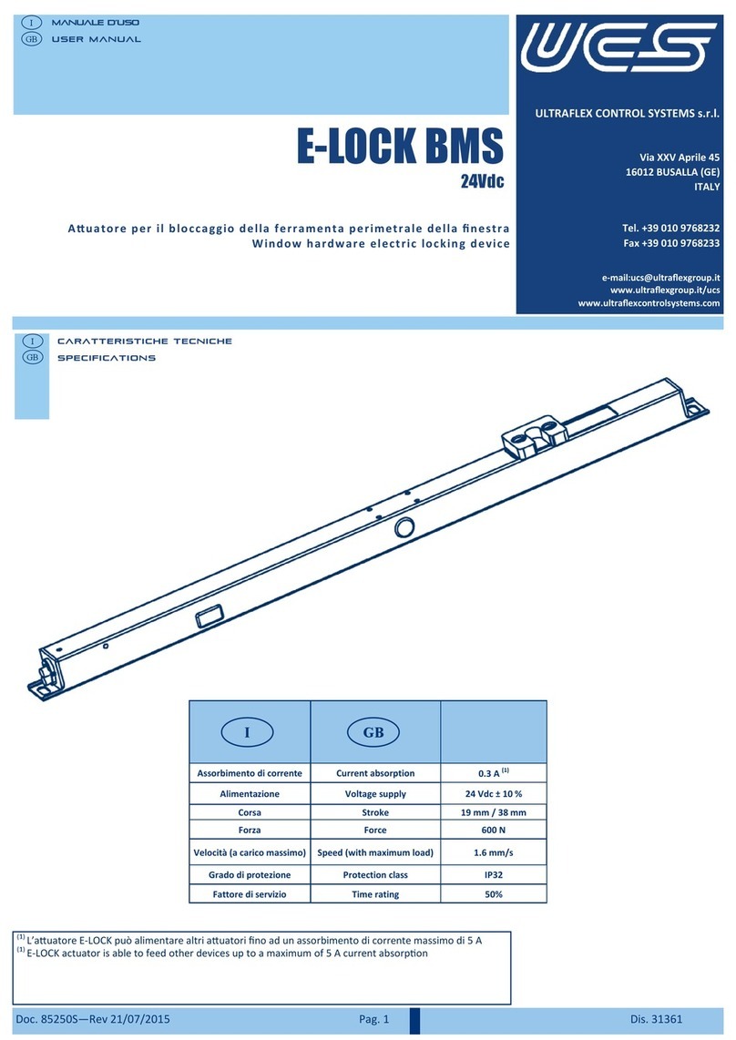 UCS E-LOCK BMSline User manual