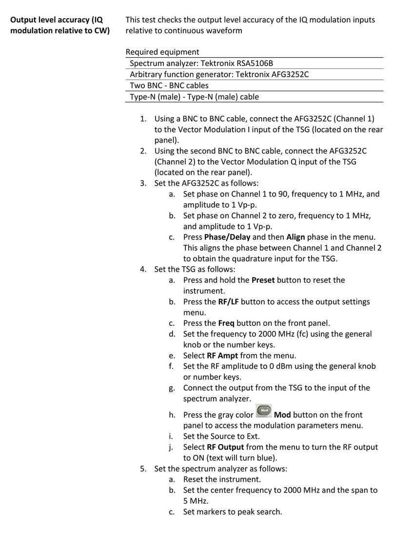 Tektronix TSG4100A Series User manual