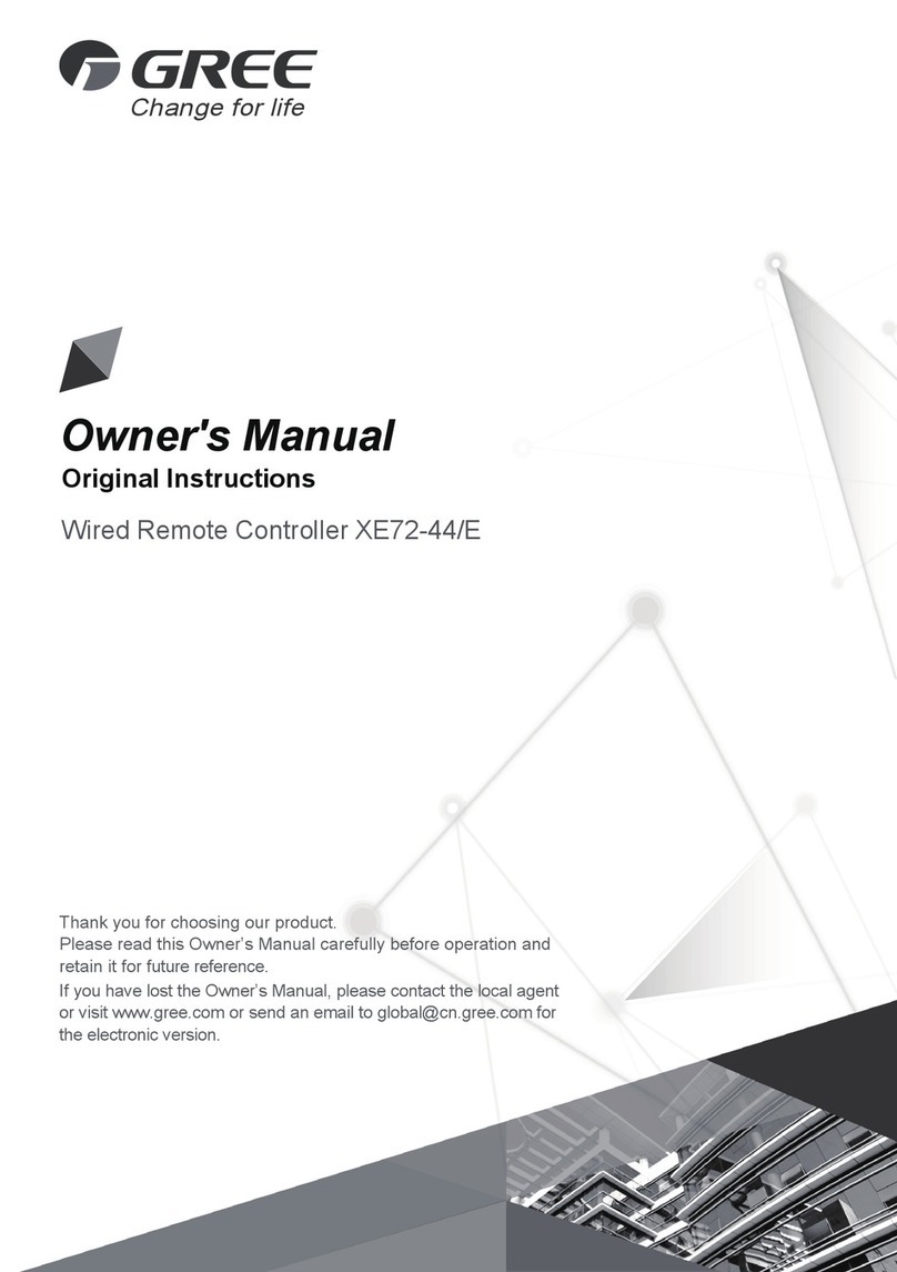 Gree XE72-44/E owner's manual