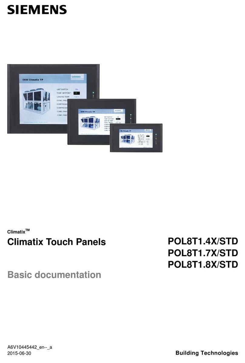 Siemens Climatix POL8T1.4X/STD Operator's manual