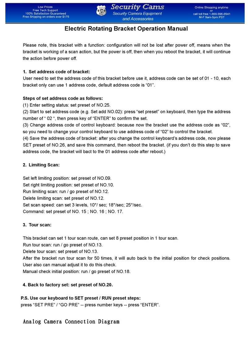 Security Cams PTB-001 Operation manual