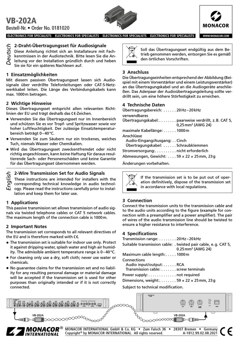 Monacor VB-202A User manual
