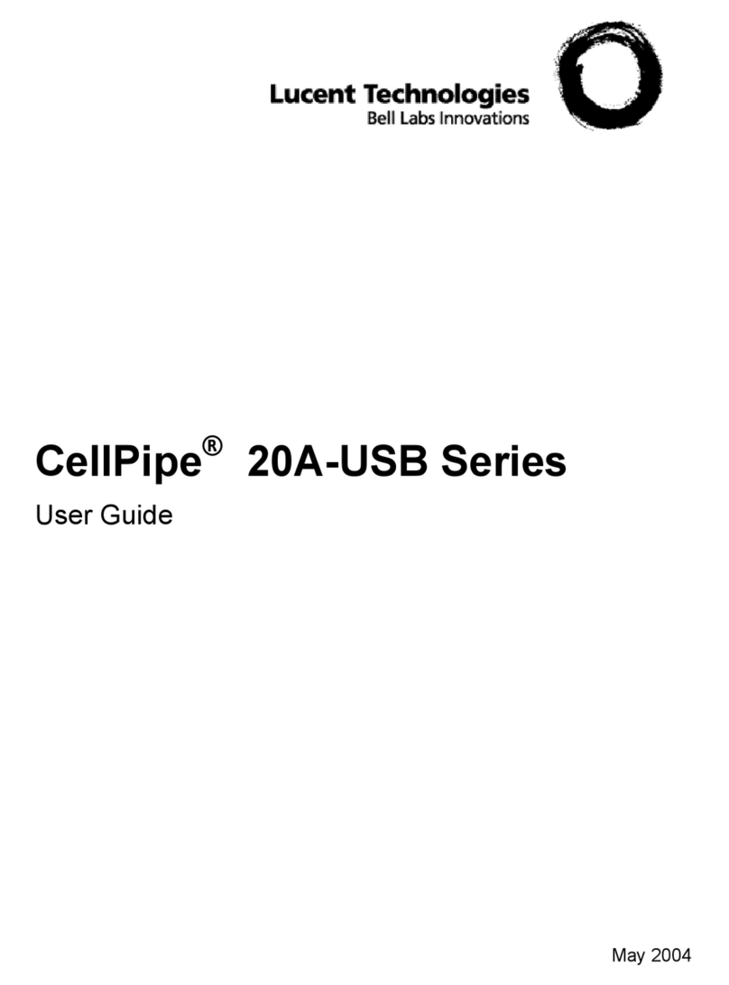 Lucent Technologies CellPipe 20A-USB user guide