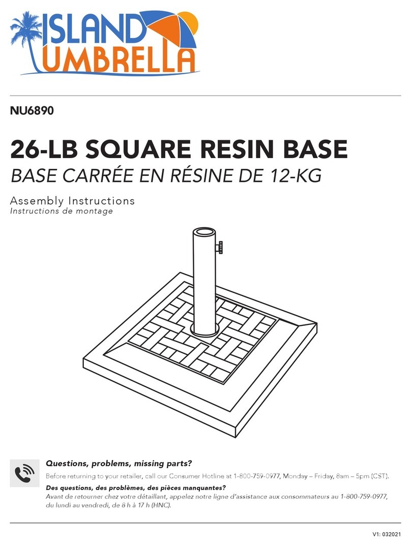 Island Umbrella NU6890 Assembly instructions