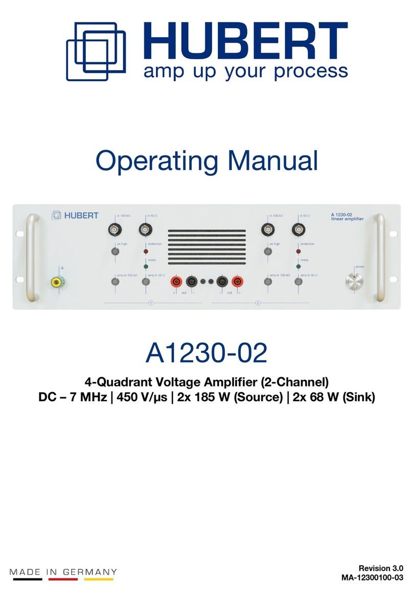 Hubert A1230-02 operating manual