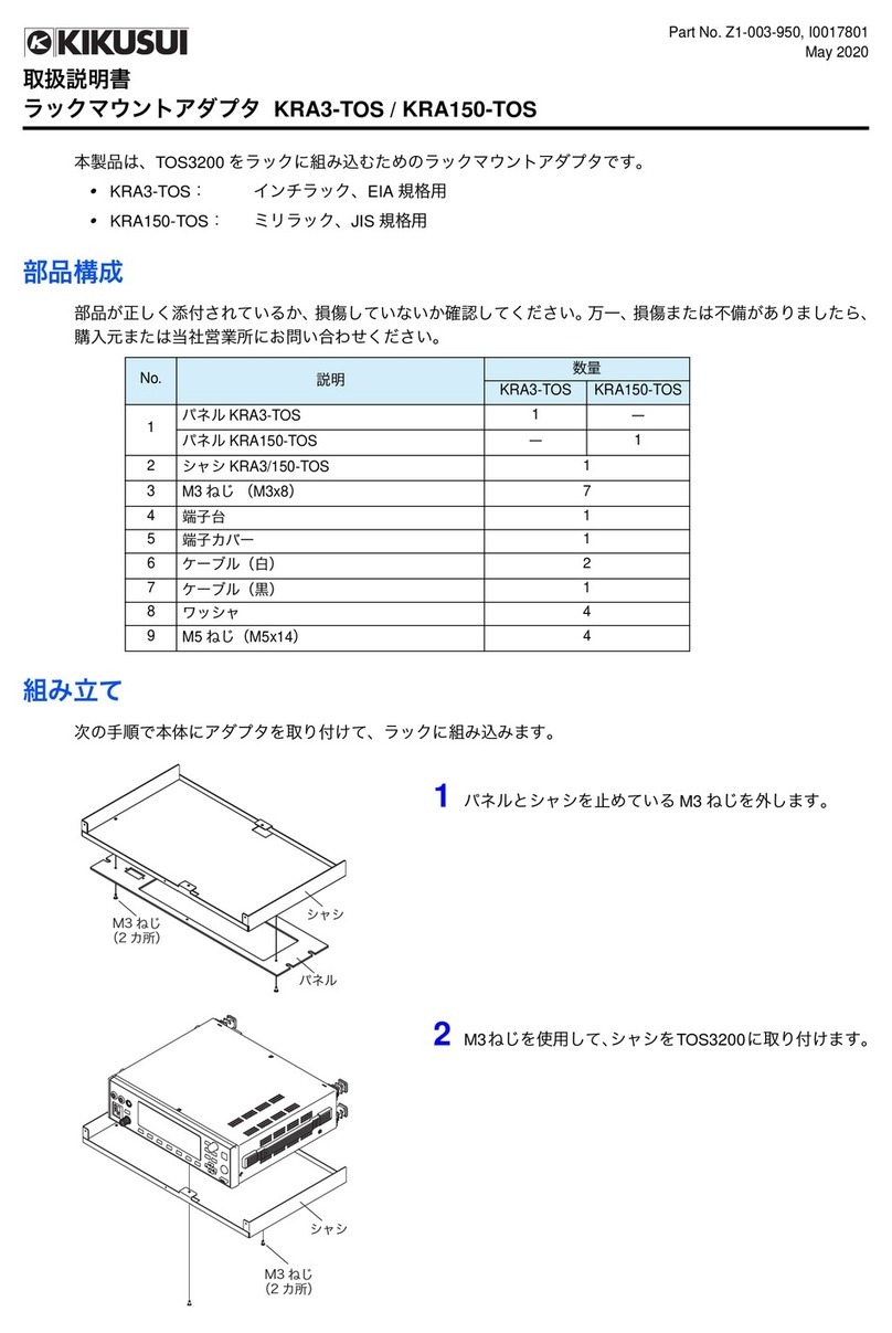 Kikusui KRA3-T0S instruction manual