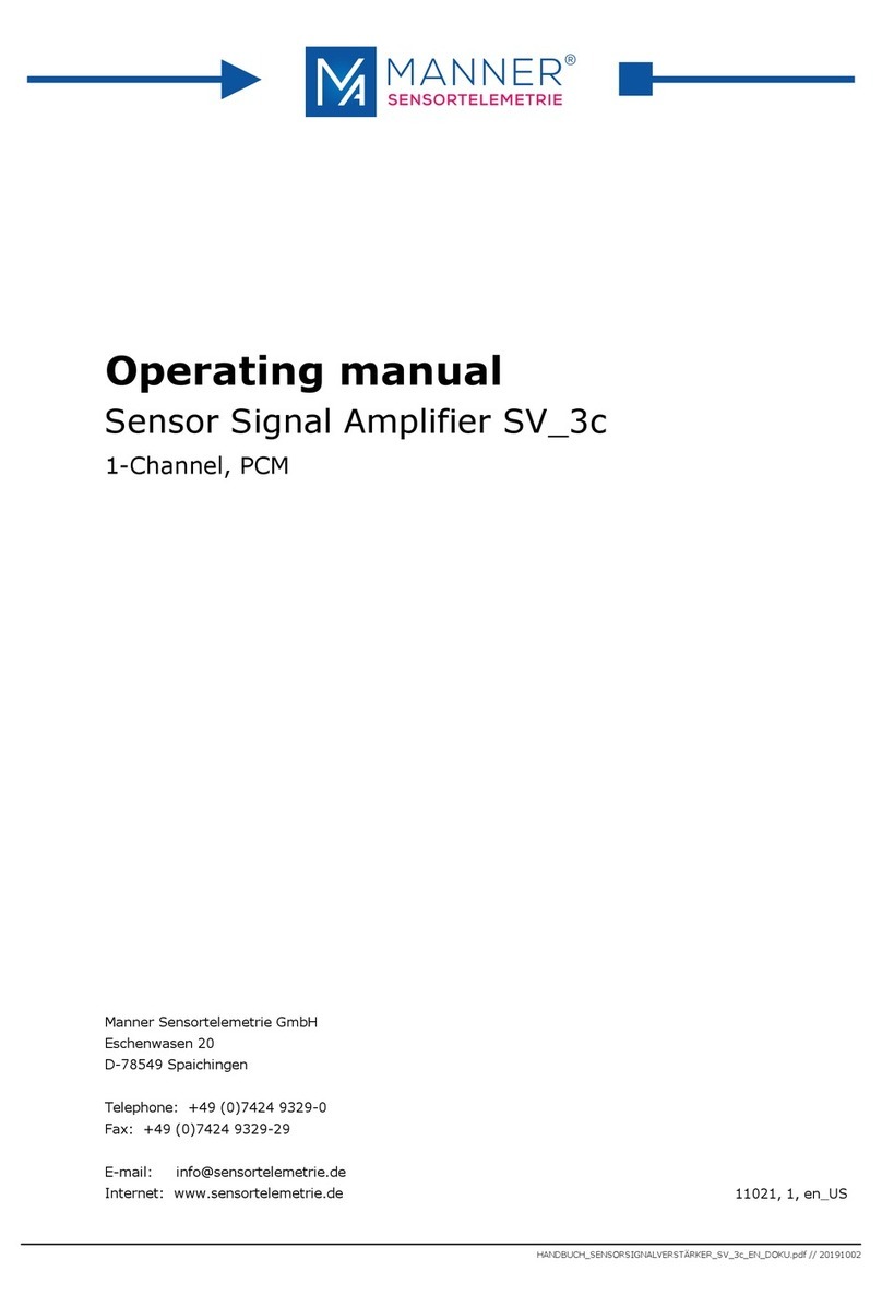 Manner SV 3c Series operating manual