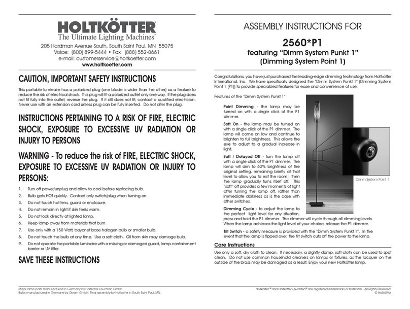 HOLTKÖTTER 2560 P1 Series Assembly instructions