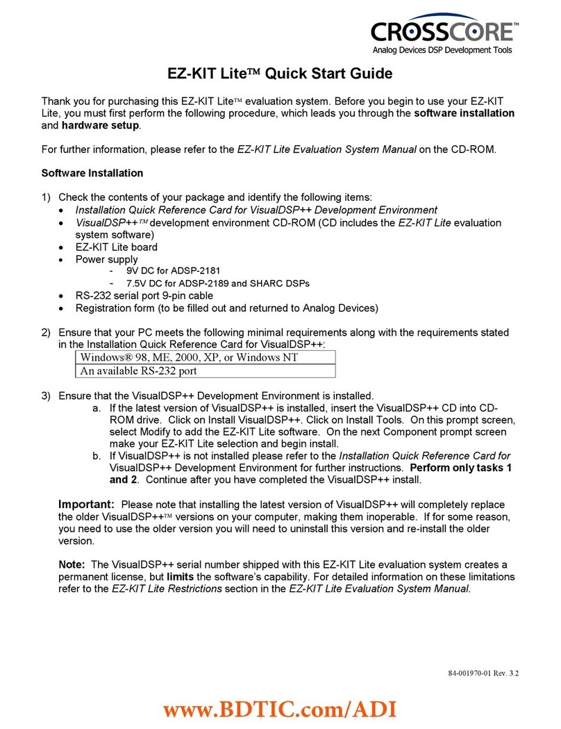 CrossCore EZ-KIT Lite User manual