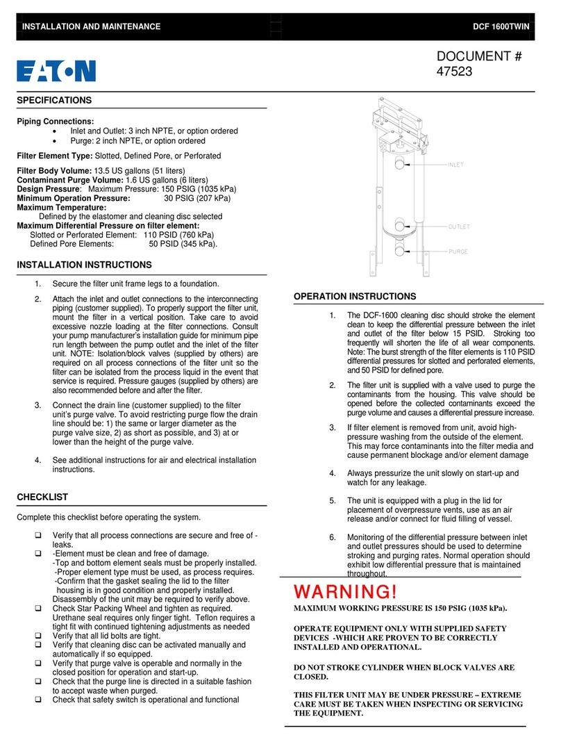 Eaton DCF 1600TWIN Instruction Manual