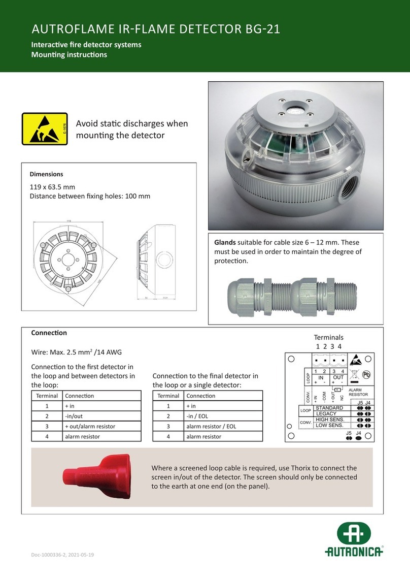 Autronica BG-21 Mounting instructions