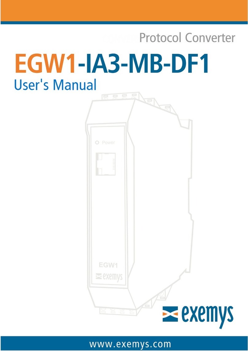 exemys EGW1-IA3-MB-DF1 User manual