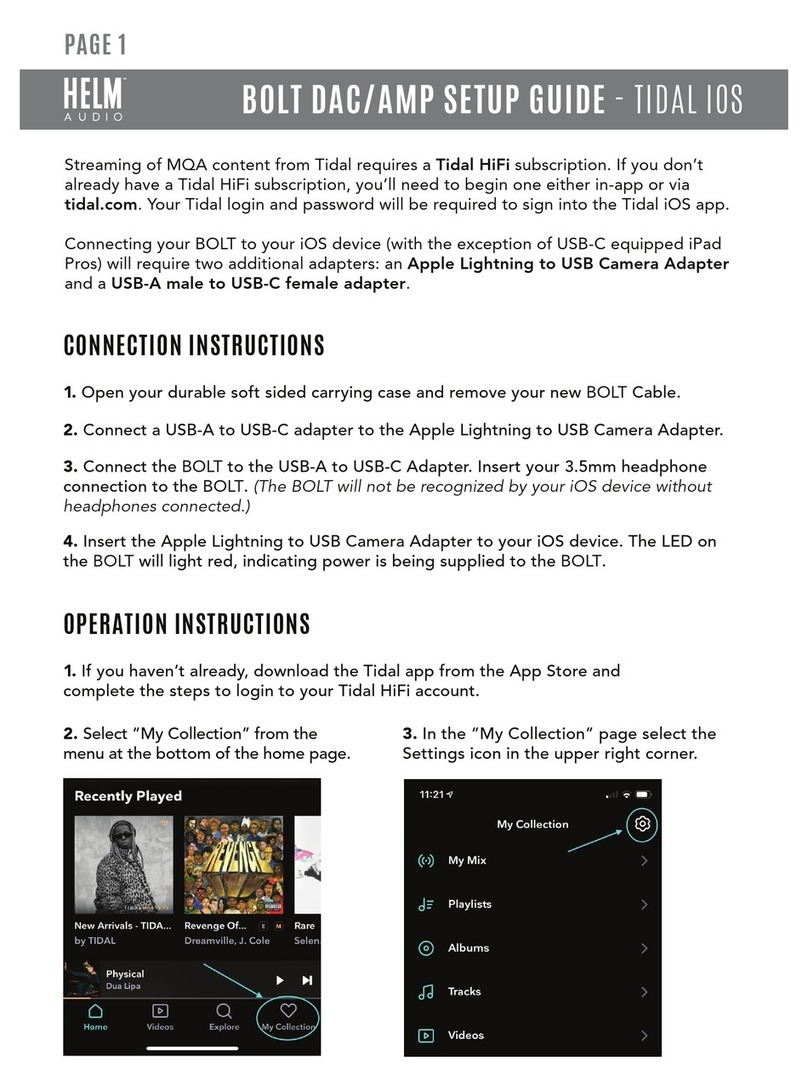 Helm BOLT DAC/AMP User manual