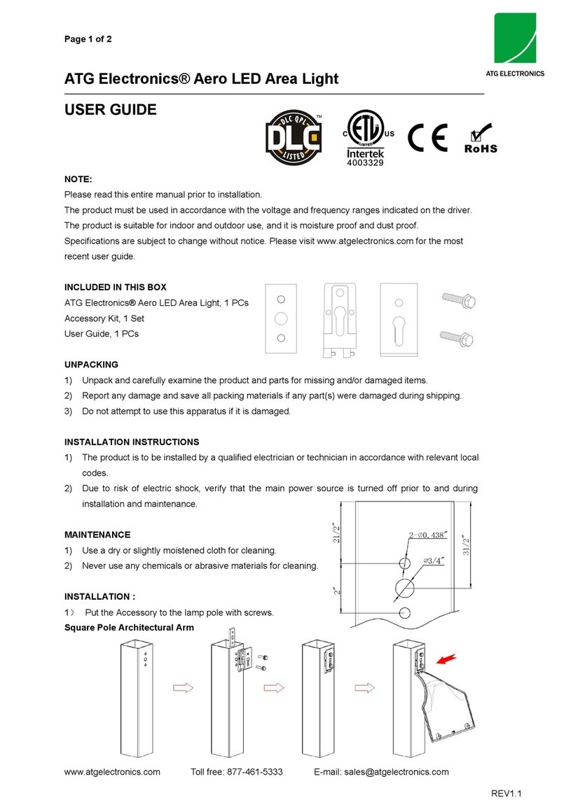 ATG Electronics Aero LED Area Light user guide