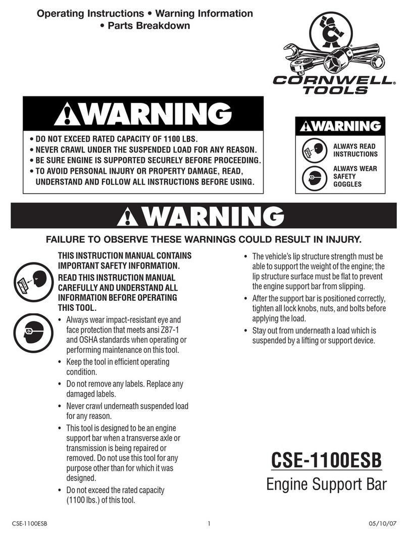 Cornwell Tools CSE-1100ESB operating instructions