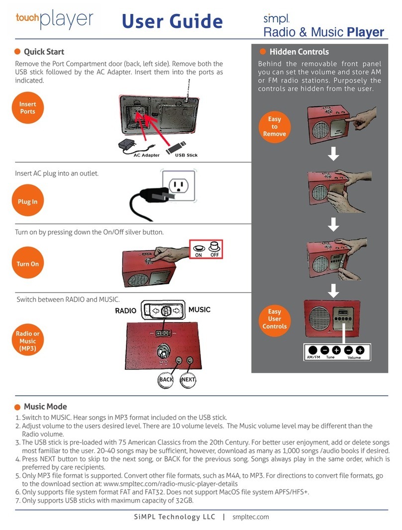 simpl touch player User manual