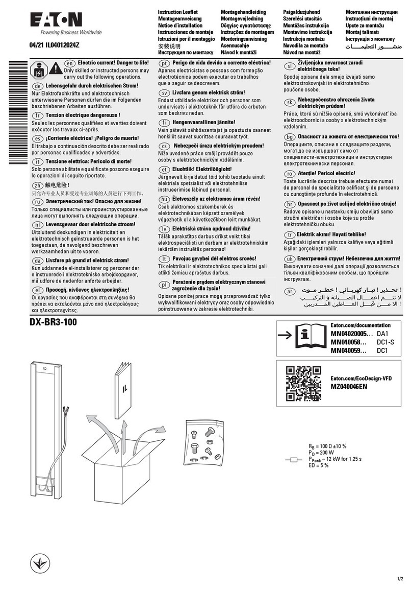 Eaton DX-BR3-100 Instruction leaflet