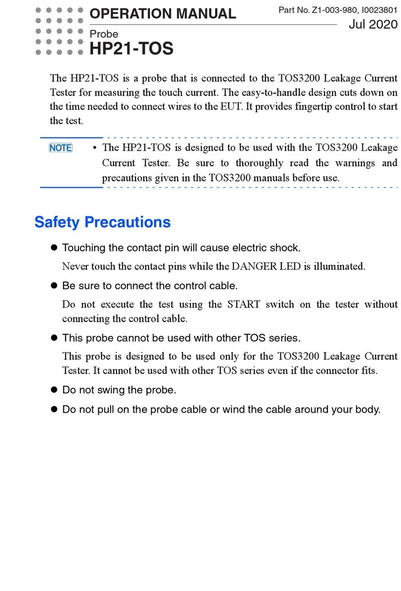 Kikusui HP21-TOS Operation manual