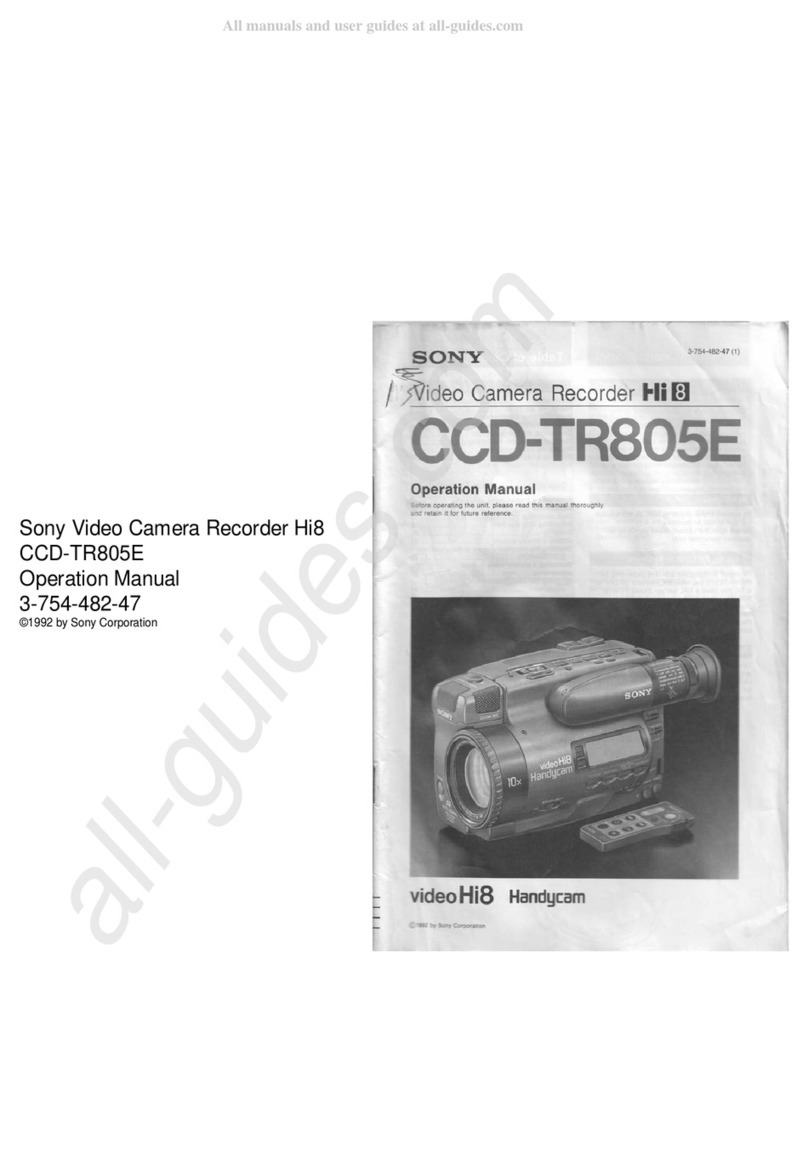 Sony CCD-TR805E Operation manual