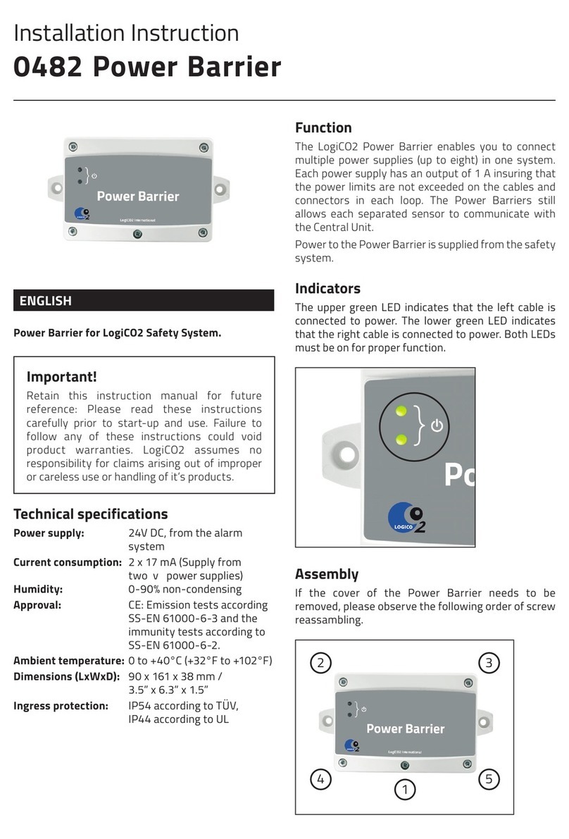 LogiCO2 Power Barrier 0482 Installation instruction