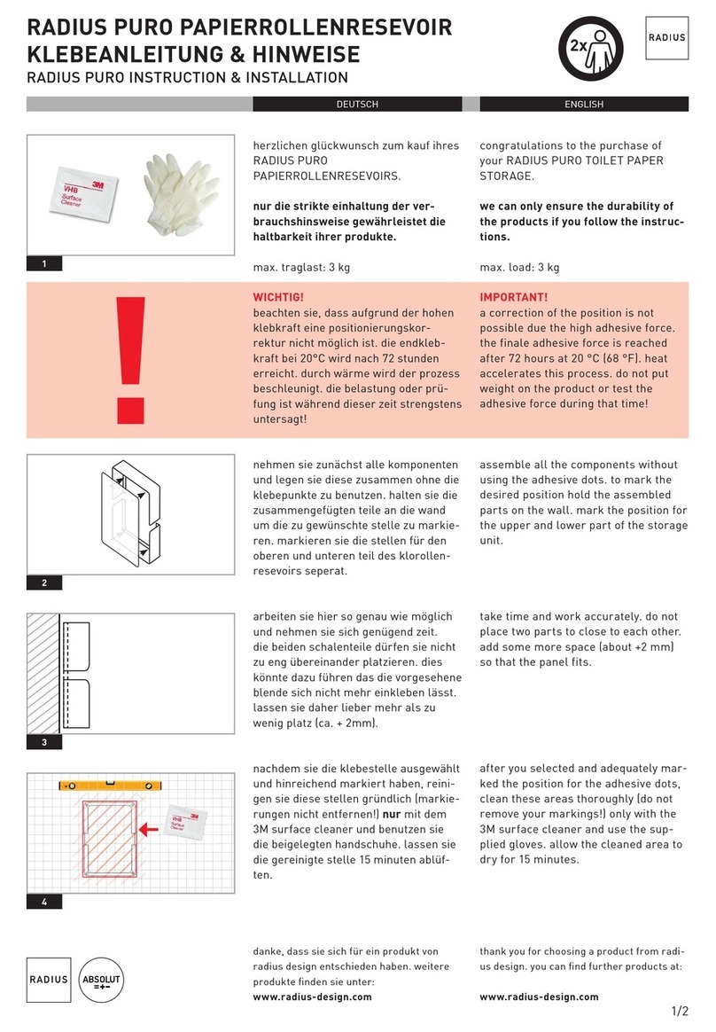 Radius PURO instruction & installation guide Radius PURO instruction & installation guide