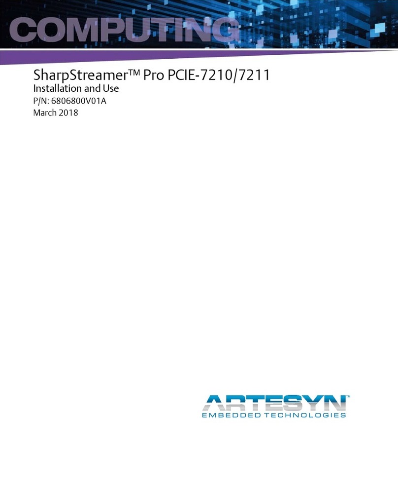 ARTESYN EMBEDDED TECHNOLOGIES SharpStreamer Pro PCIE-7210 User manual