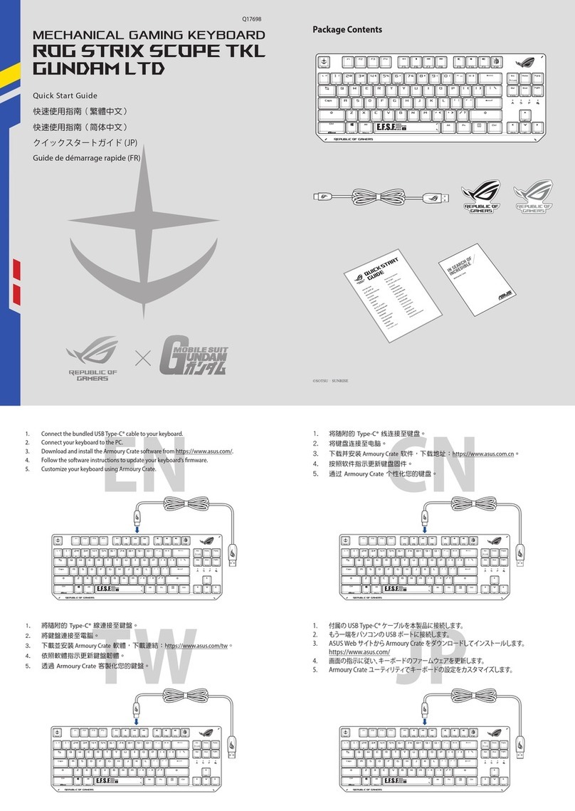 Asus ROD STRIX SCOPE TKL GUNDAM LTD User manual