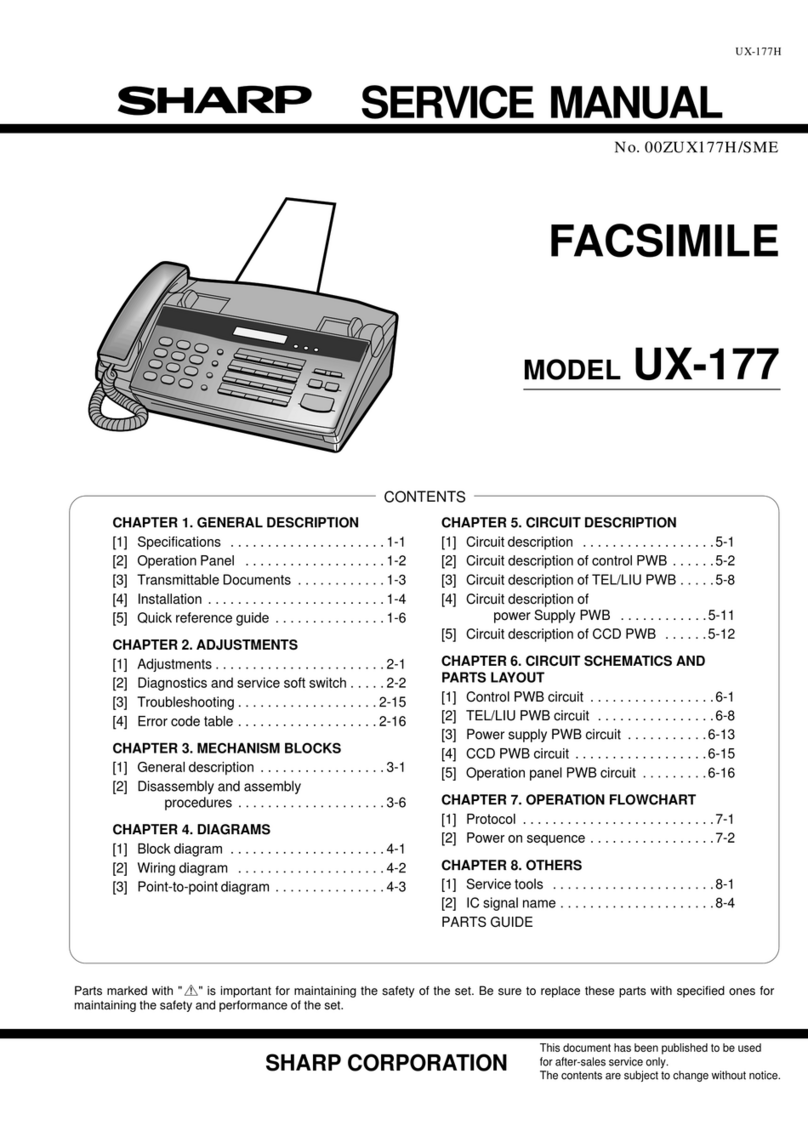 Sharp UX-177 User manual