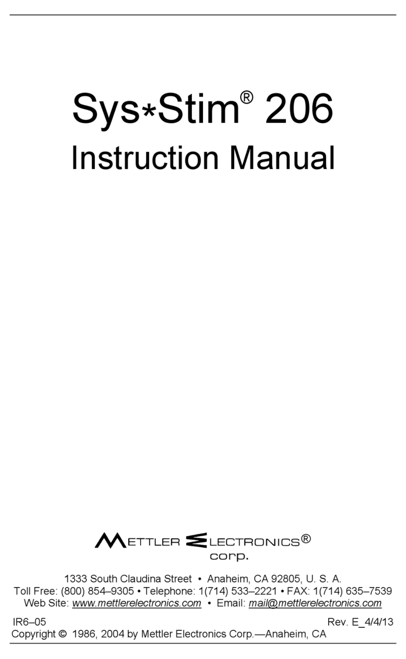 Mettler Electronics SYS-STIM 206 instruction manual