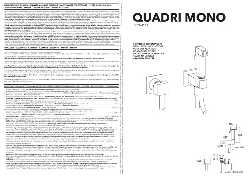 CRISTINA QUADRI MONO CRIWJ661 manual