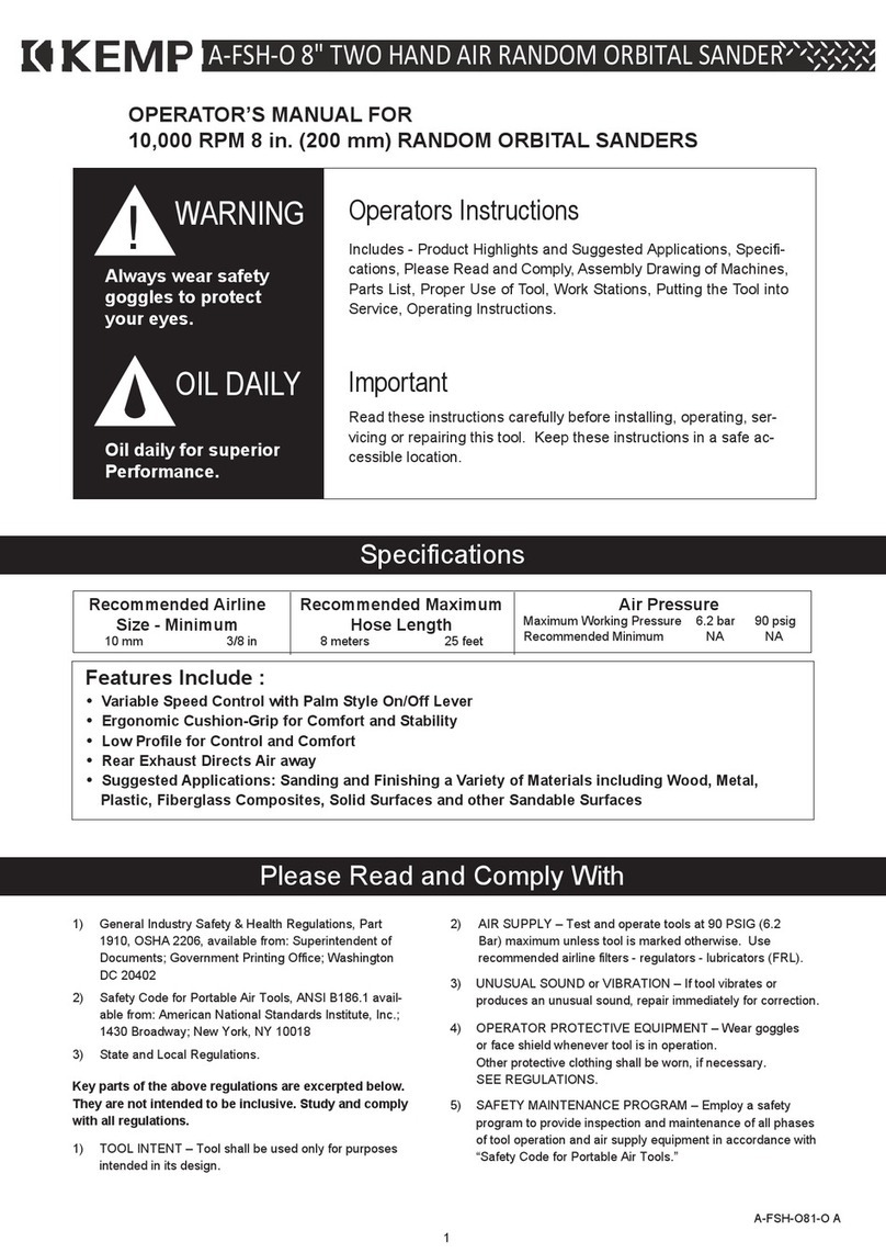 Kemp A-FSH-O Operator's manual