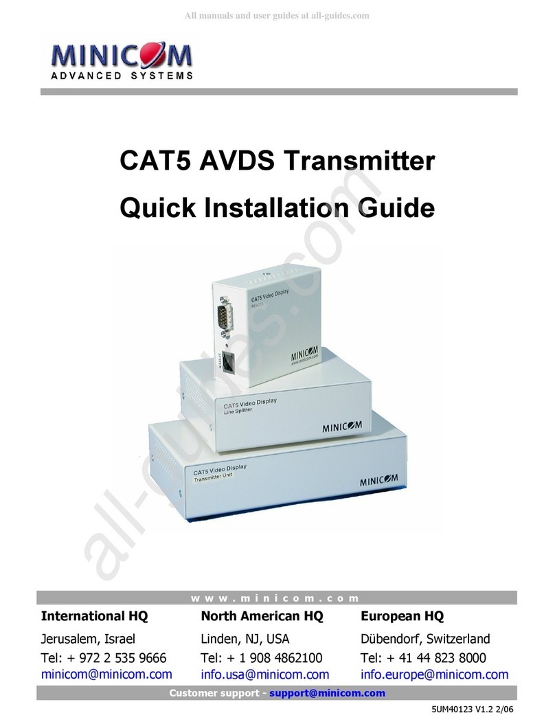 Minicom 1VS22031 Quick installation guide