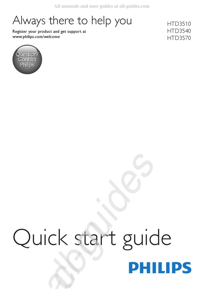Philips HTD3510 quick start guide