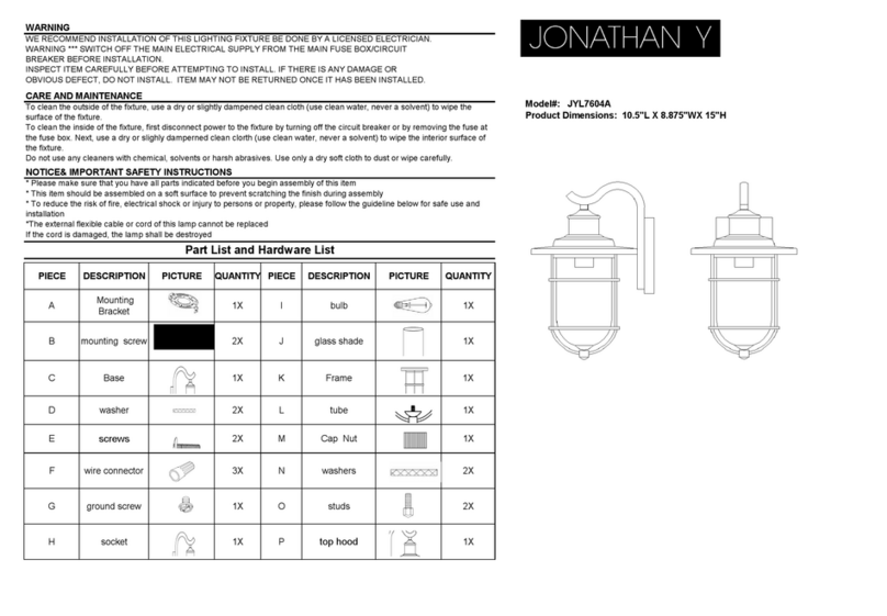 JONATHAN Y JYL7604A quick start guide JONATHAN Y JYL7604A quick start guide