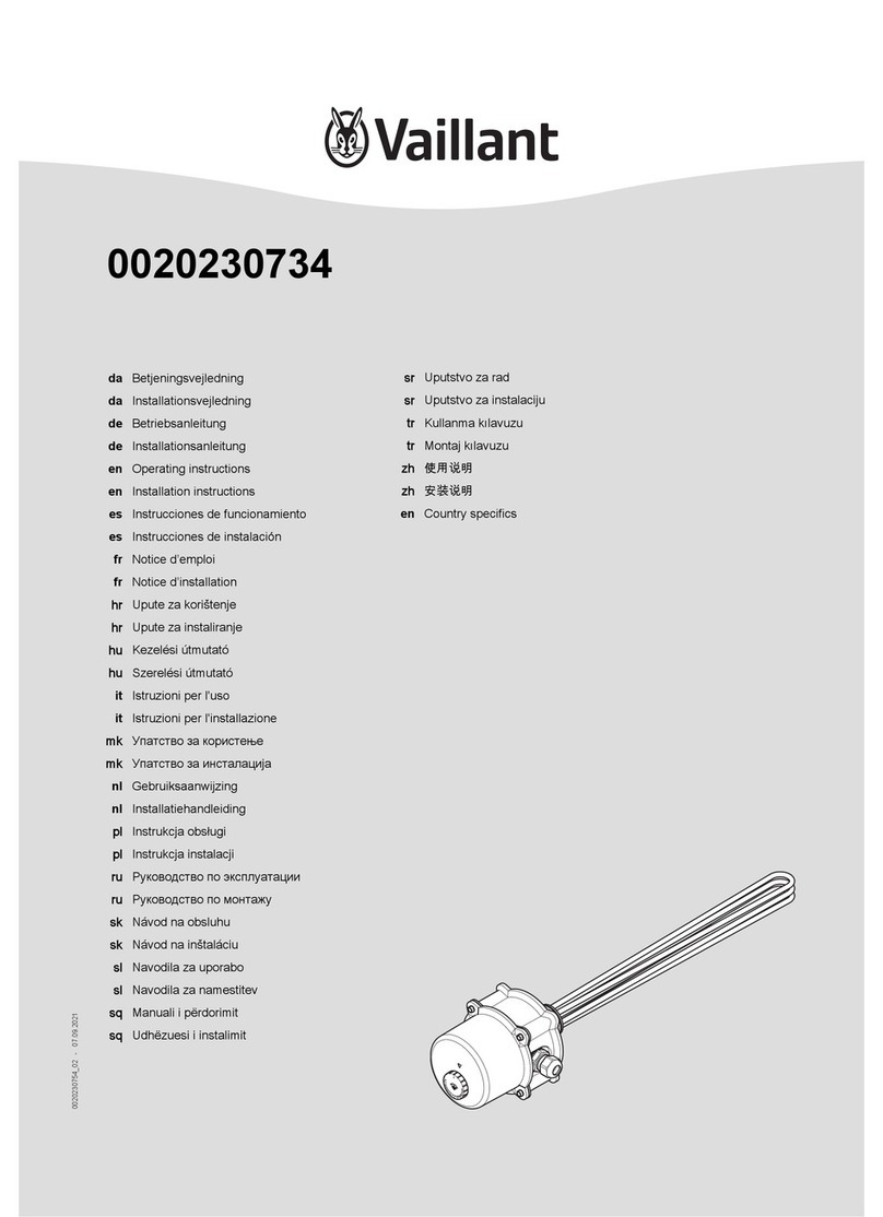 Vaillant 0020230734 operating instructions
