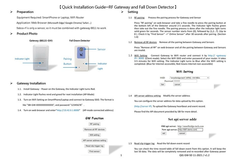 Smart Bridge 8811S-GW&9202N-RF User manual
