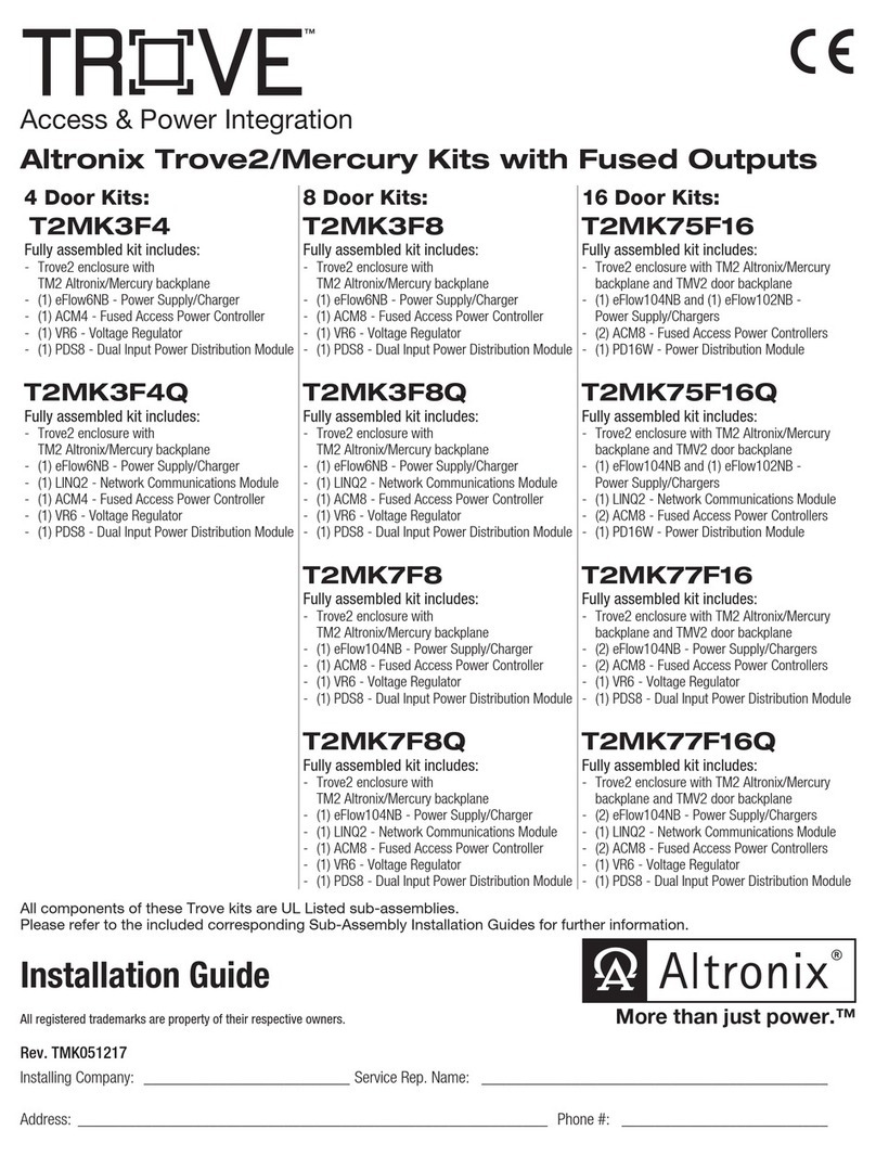 Altronix TROVE T2MK3F4 installation guide