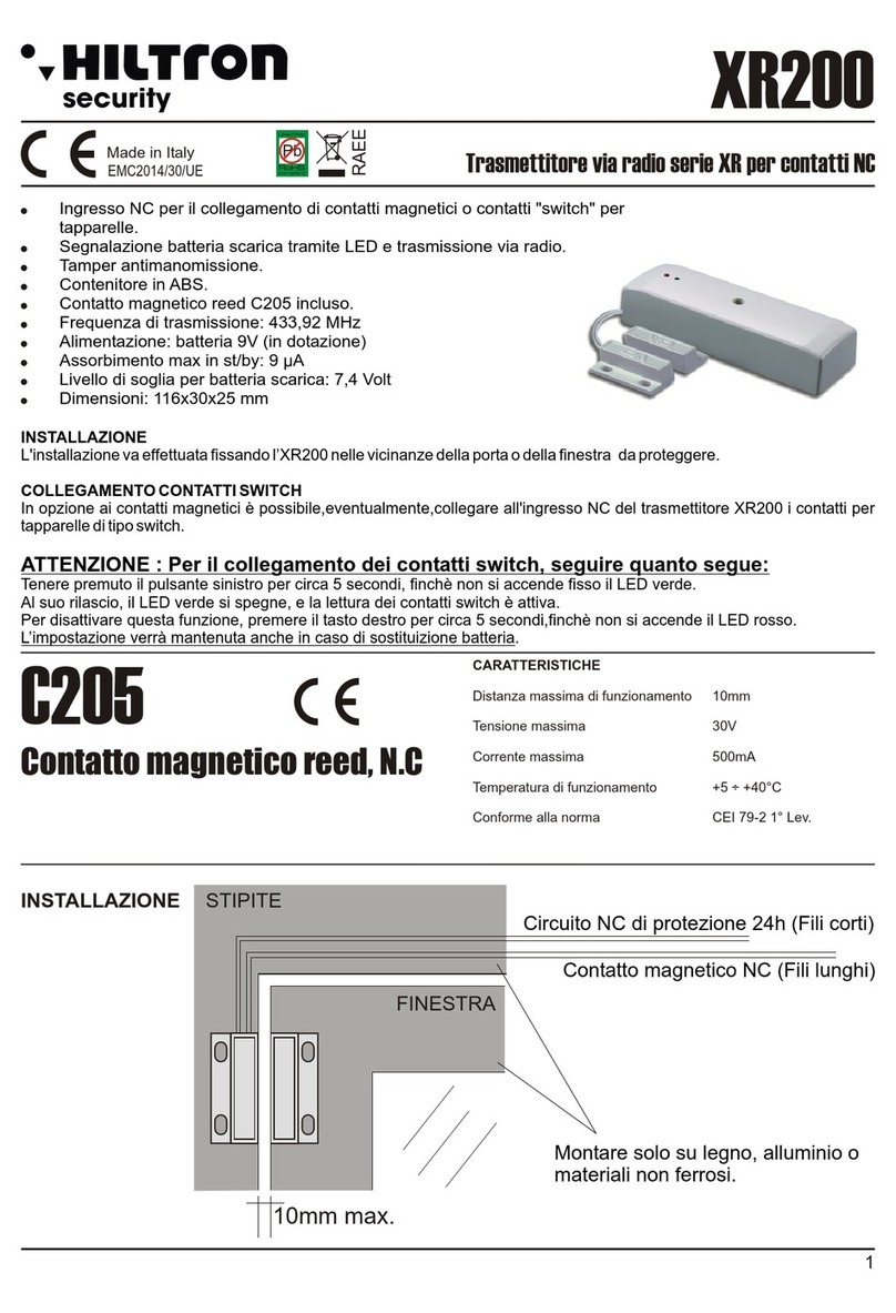 Hiltron security XR200 user manual