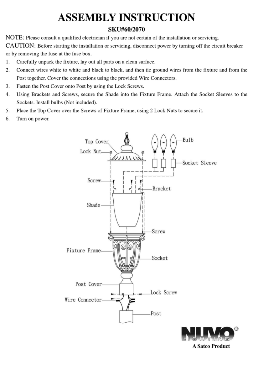 Satco Nuvo Lighting 60/2070 Assembly instruction