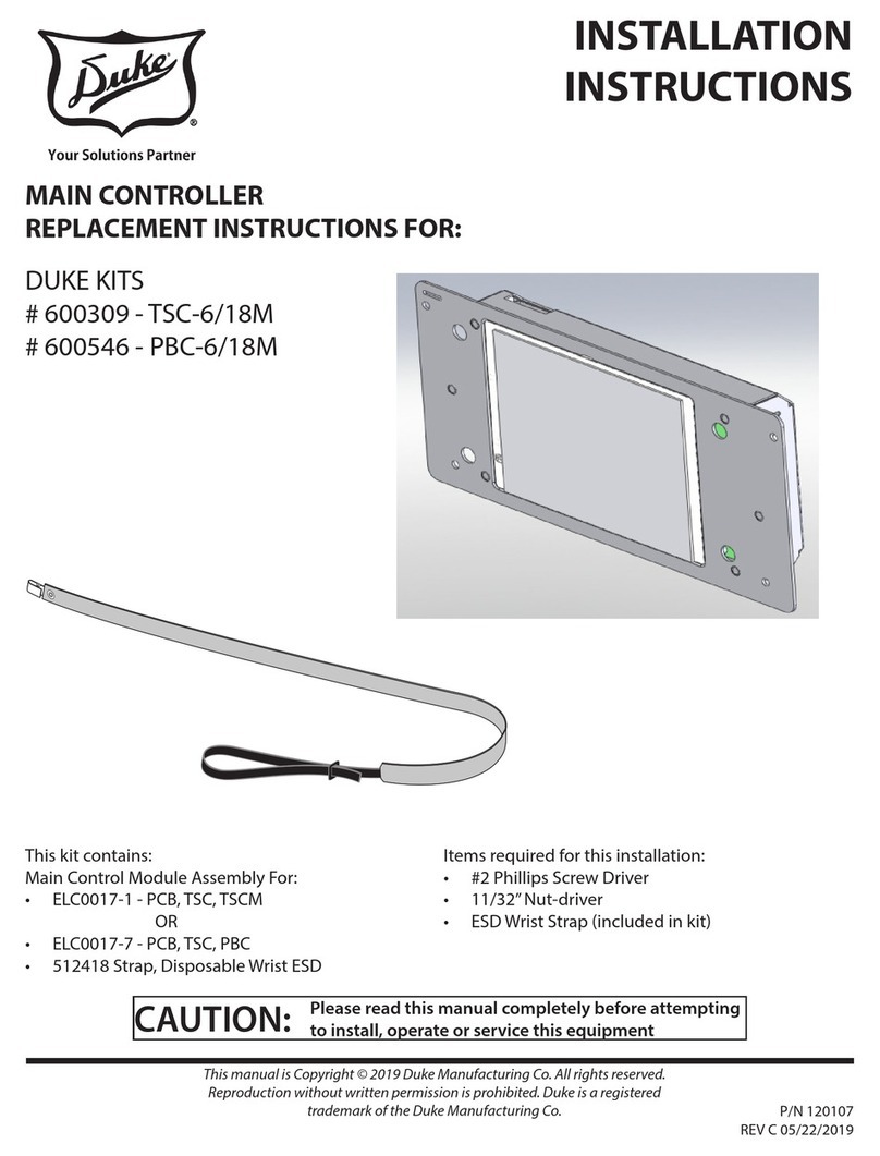 Duke TSC-6/18M installation instructions