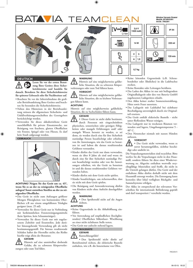 Batavia TeamClean BT-WVC001 instructions